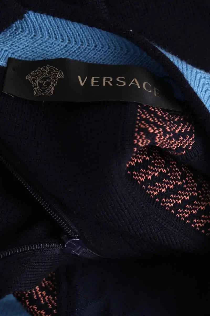 Robe Versace Marine en Laine