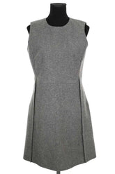 Robe Victoria Beckham Gris en Laine, taille L - Seconde Main