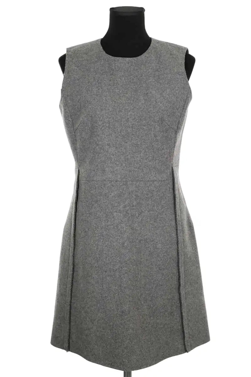 Robe Victoria Beckham Gris en Laine, taille L - Seconde Main