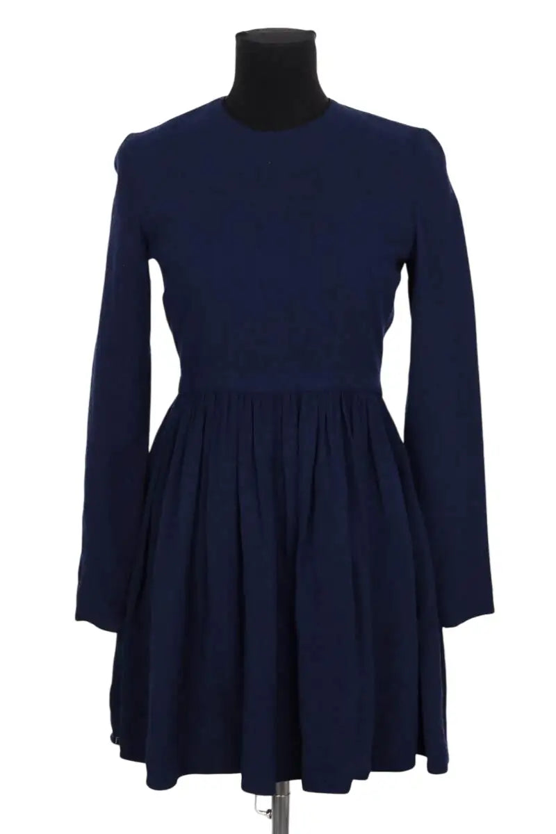 Robe Victoria Beckham Marine en Viscose, taille S - Seconde Main