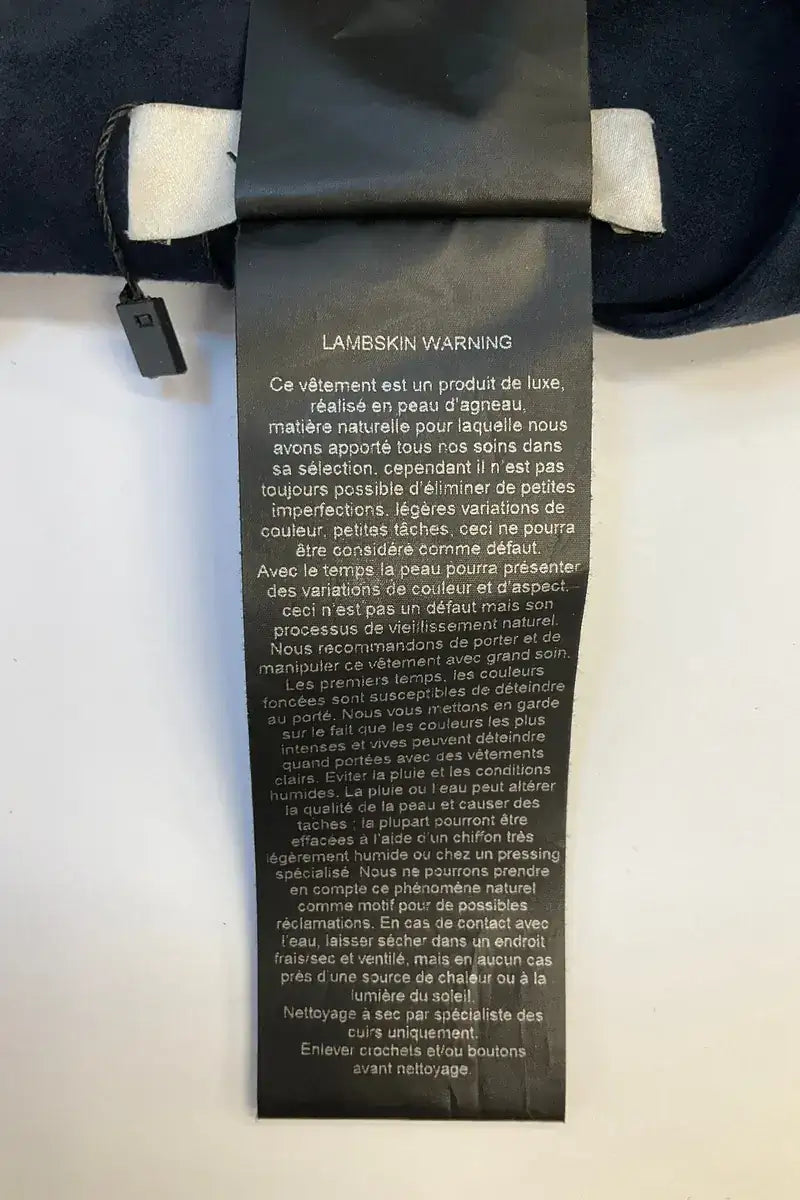 Robe Yves Salomon Bleu en Cuir