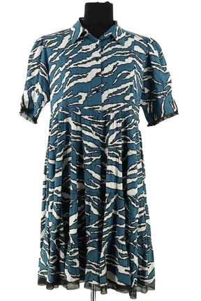 Robe Zadig & Voltaire Bleu en Coton, taille L - Seconde Main