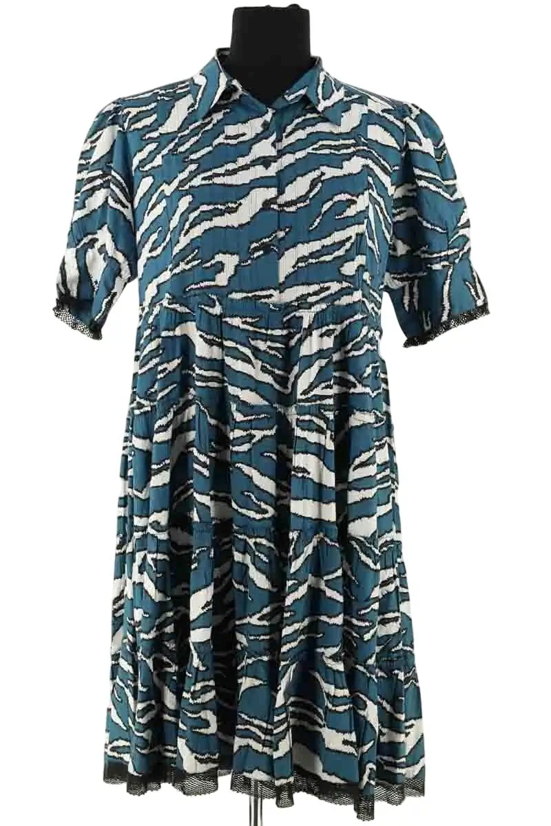 Robe Zadig & Voltaire Bleu en Coton, taille L - Seconde Main