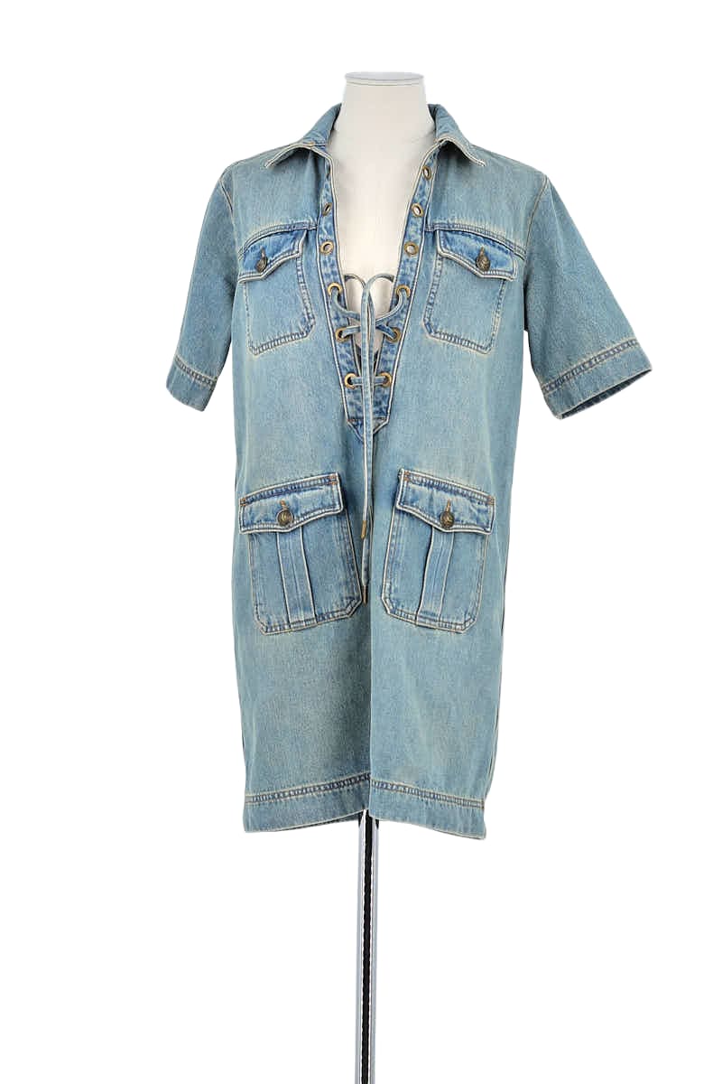 Robe Zadig & Voltaire Bleu en Coton, taille S - Seconde Main