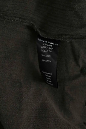 Robe Zadig & Voltaire Kaki en Coton