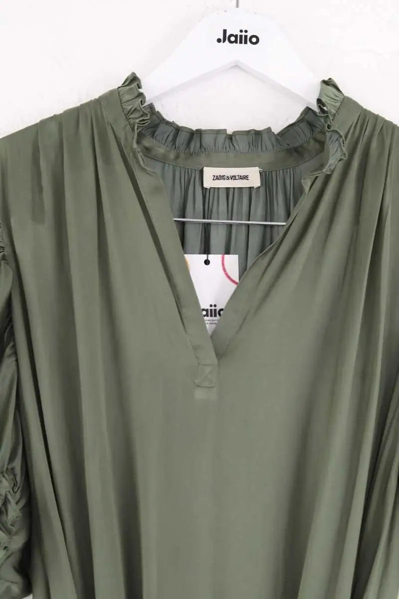 Robe Zadig & Voltaire Kaki en Soie