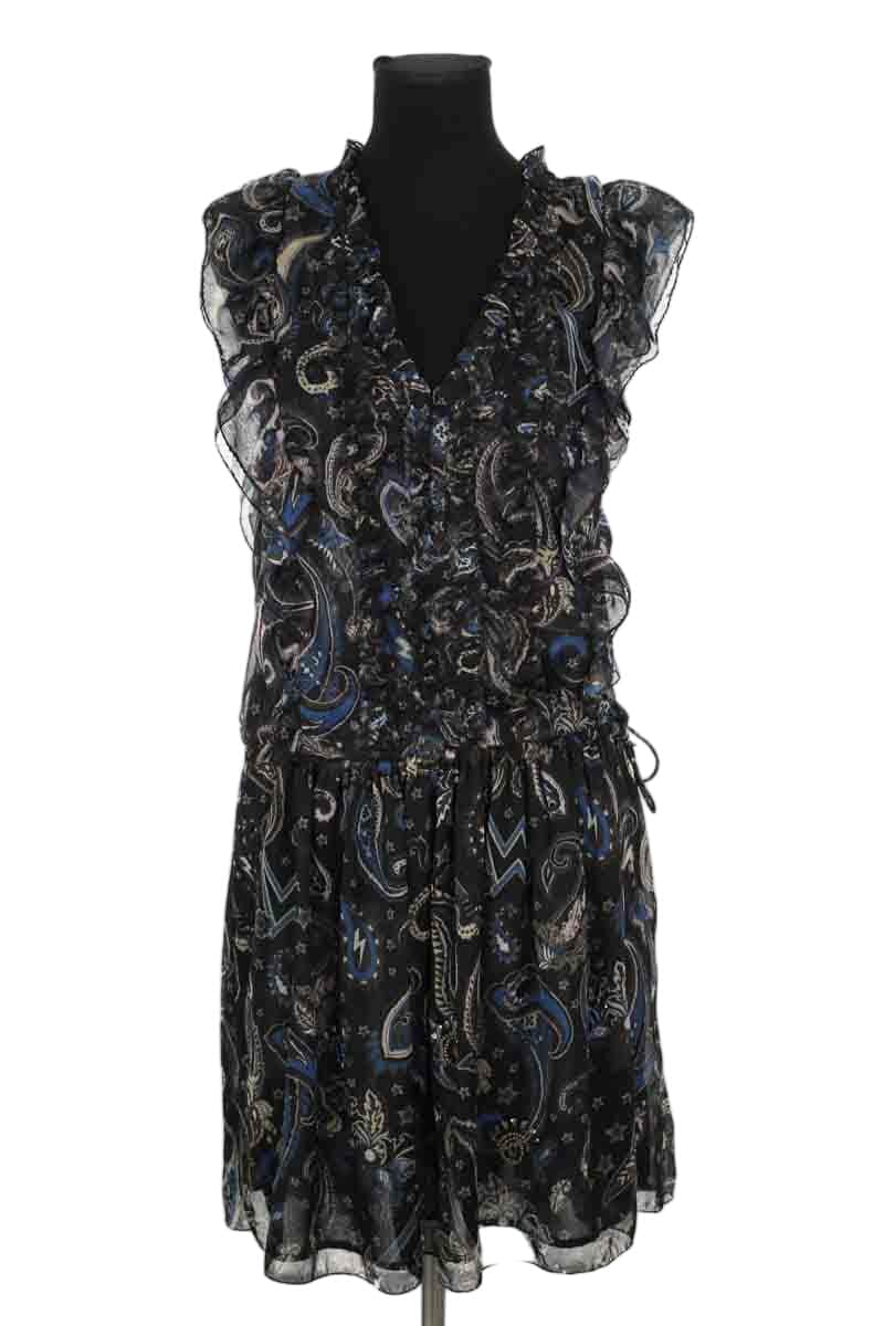 Robe Zadig & Voltaire Noir en Synthétique, taille M - Seconde Main