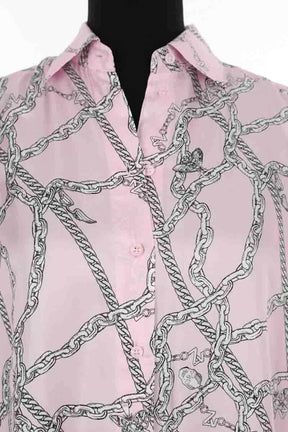 Robe Zadig & Voltaire Rais twill chains Rose en Soie