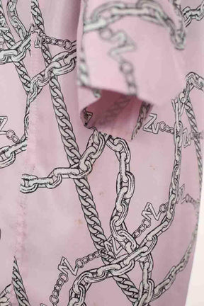 Robe Zadig & Voltaire Rais twill chains Rose en Soie