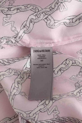 Robe Zadig & Voltaire Rais twill chains Rose en Soie