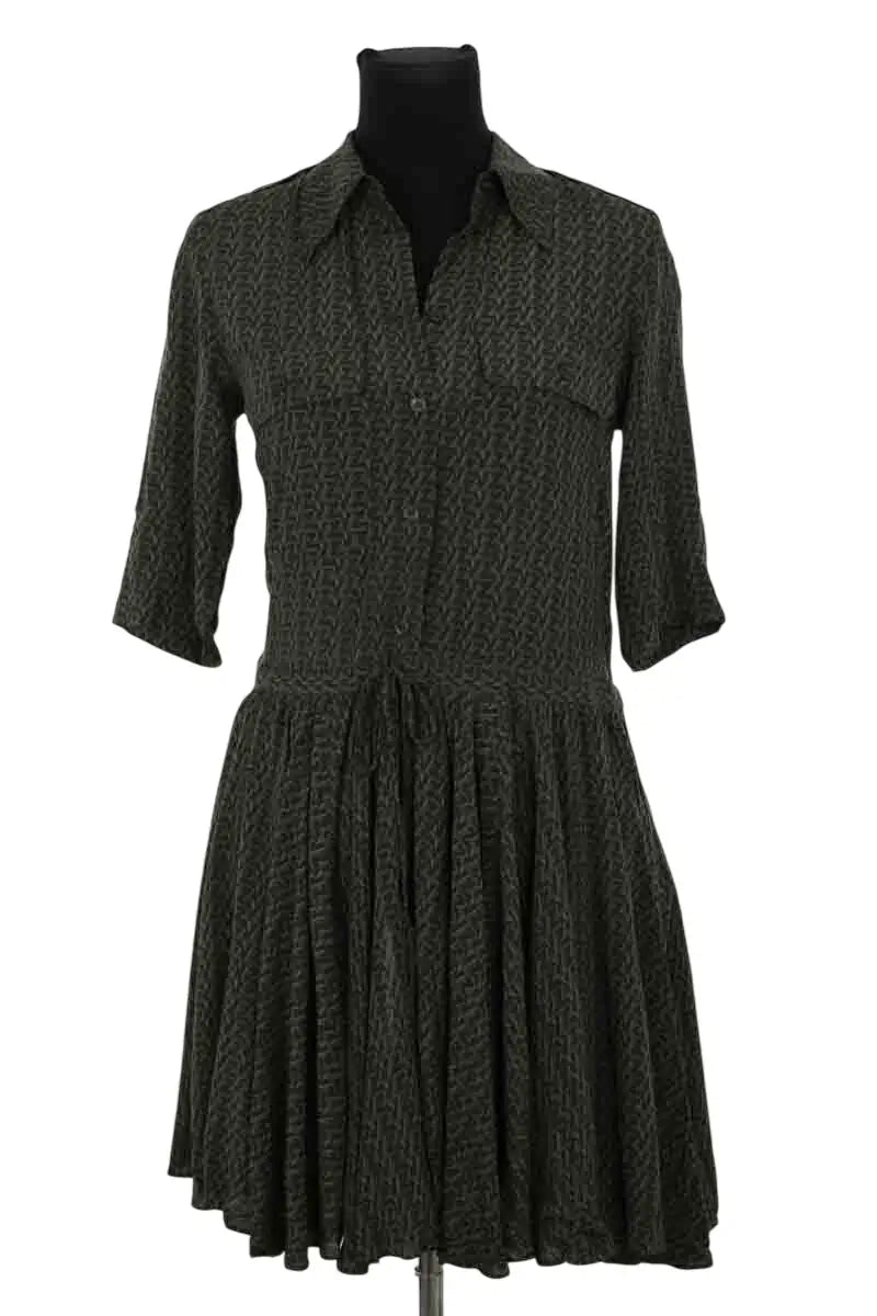 Robe Zadig & Voltaire Ranili ZV Kaki en Viscose, taille XS - Seconde Main