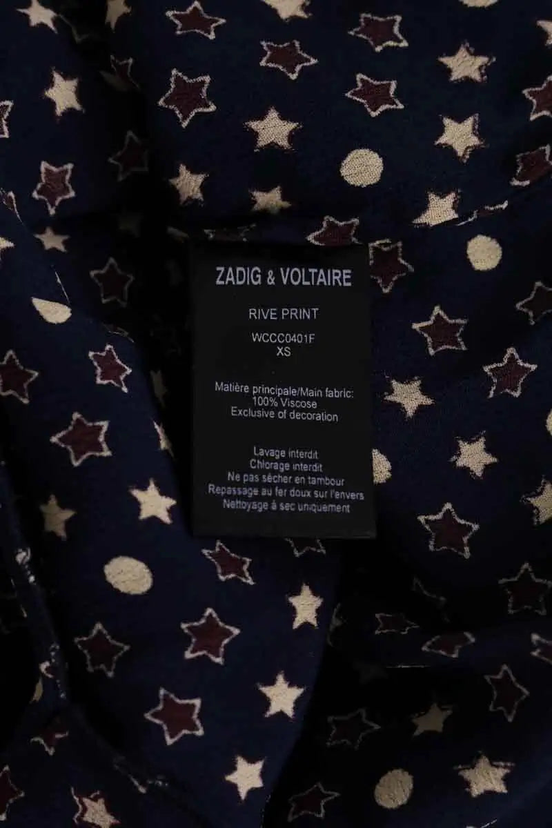 Robe Zadig & Voltaire Rive print Bleu en Viscose