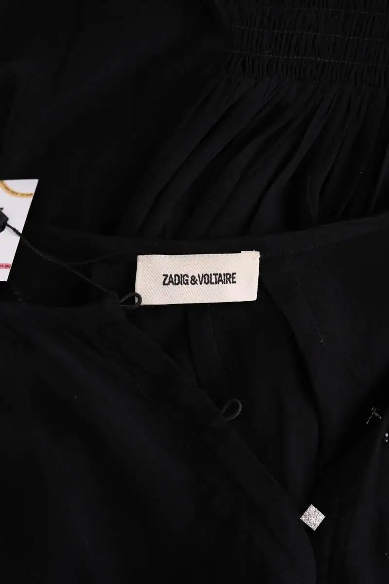 Robe Zadig & Voltaire Rodji strass Noir en Viscose