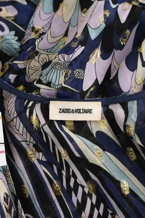 Robe Zadig & Voltaire Roumy Bleu en Soie