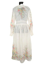 Robe Zimmermann Blanc en Lin, taille S - Seconde Main