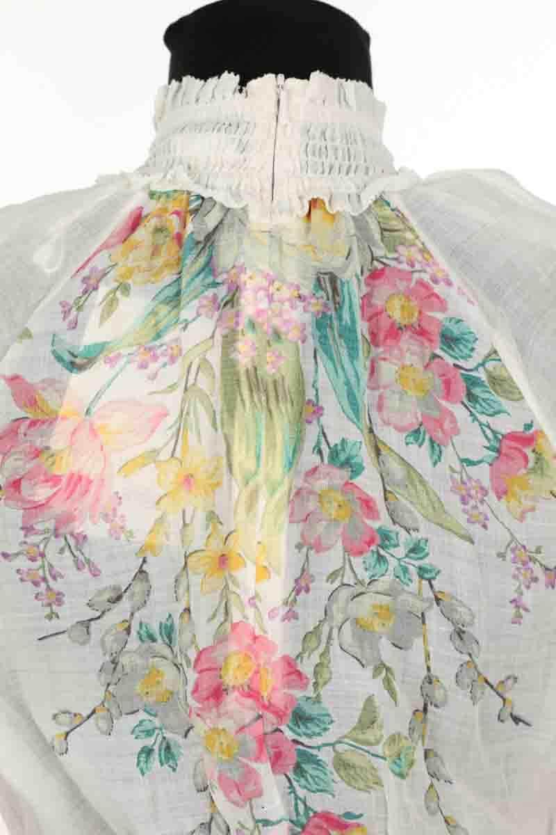 Robe Zimmermann Blanc en Lin