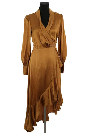 Robe Zimmermann Marron en Soie, taille S - Seconde Main