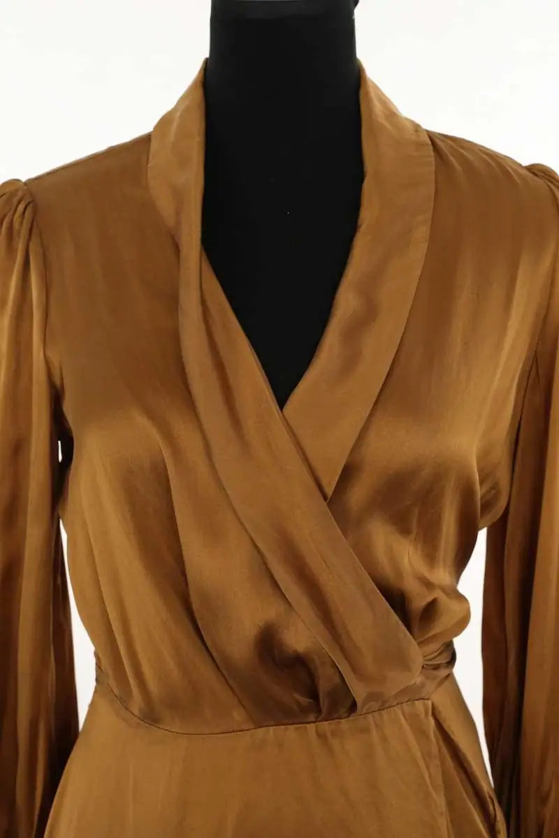 Robe Zimmermann Marron en Soie