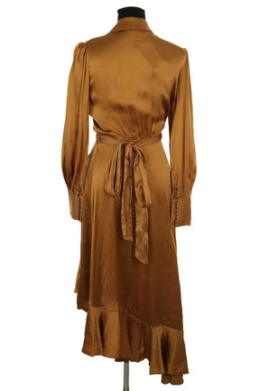 Robe Zimmermann Marron en Soie