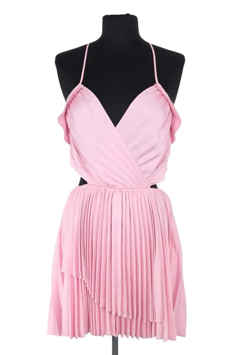 Robe Maje Rose en Synthétique, taille S - Seconde Main