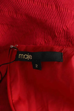 Robe Maje Rouge en Synthétique