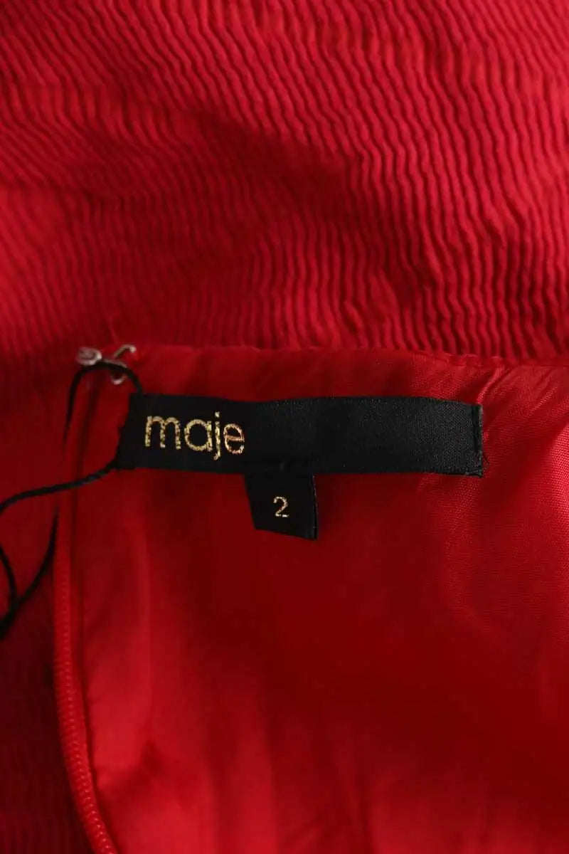 Robe Maje Rouge en Synthétique