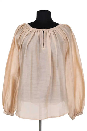 Blouse Mes Demoiselles Onagre Beige en Coton, taille S - Seconde Main