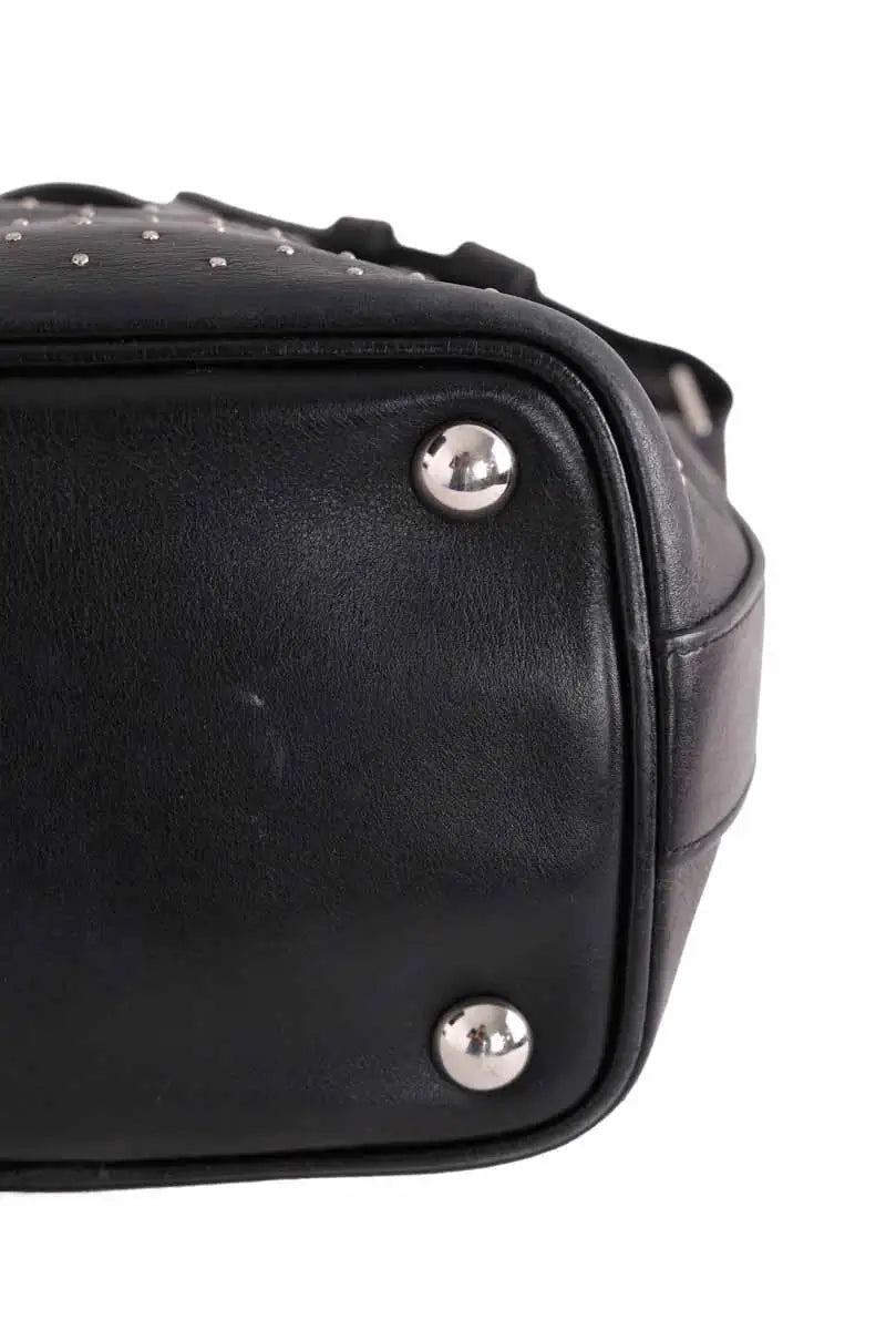 Sac à bandoulière Saint Laurent Sac Seau Emmanuelle Noir en Cuir