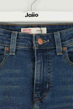 Jean boyfriend Levi's Bleu en Coton