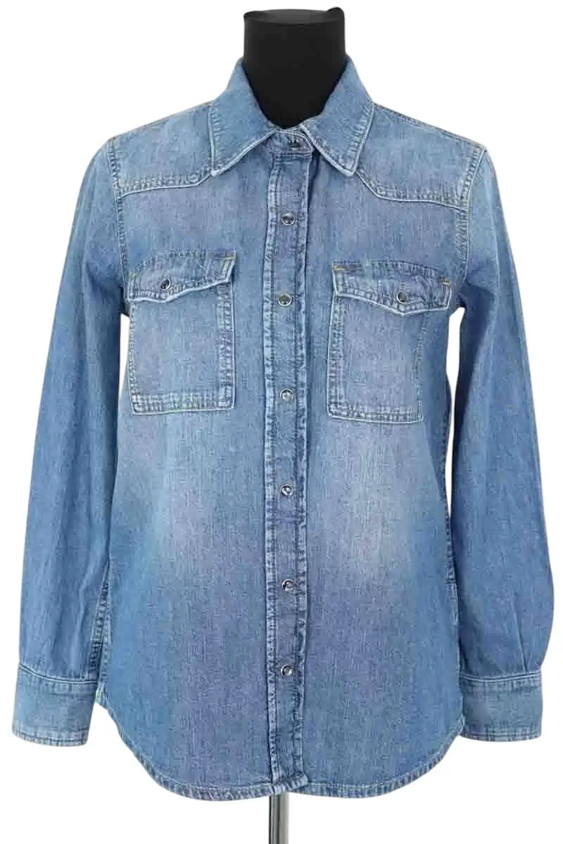 Chemise 7 For All Mankind Bleu en Coton, taille XS - Seconde Main