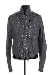 Veste Givenchy Bleu en Cuir, taille L - Seconde Main
