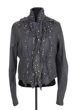 Veste Givenchy Bleu en Cuir, taille L - Seconde Main