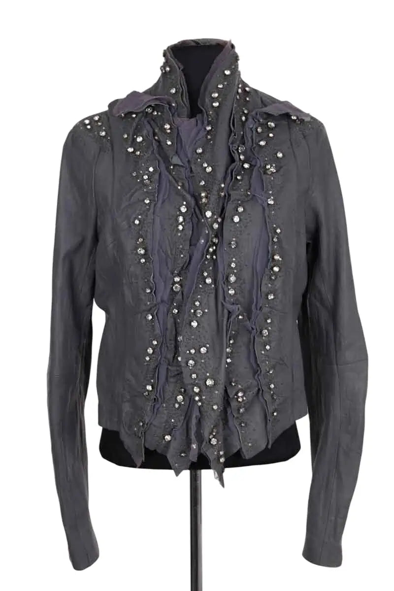 Veste Givenchy Bleu en Cuir, taille L - Seconde Main
