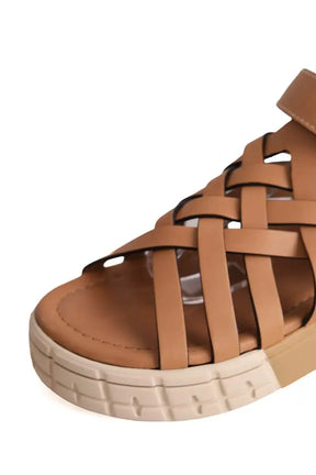 Sandales Prada Camel en Cuir