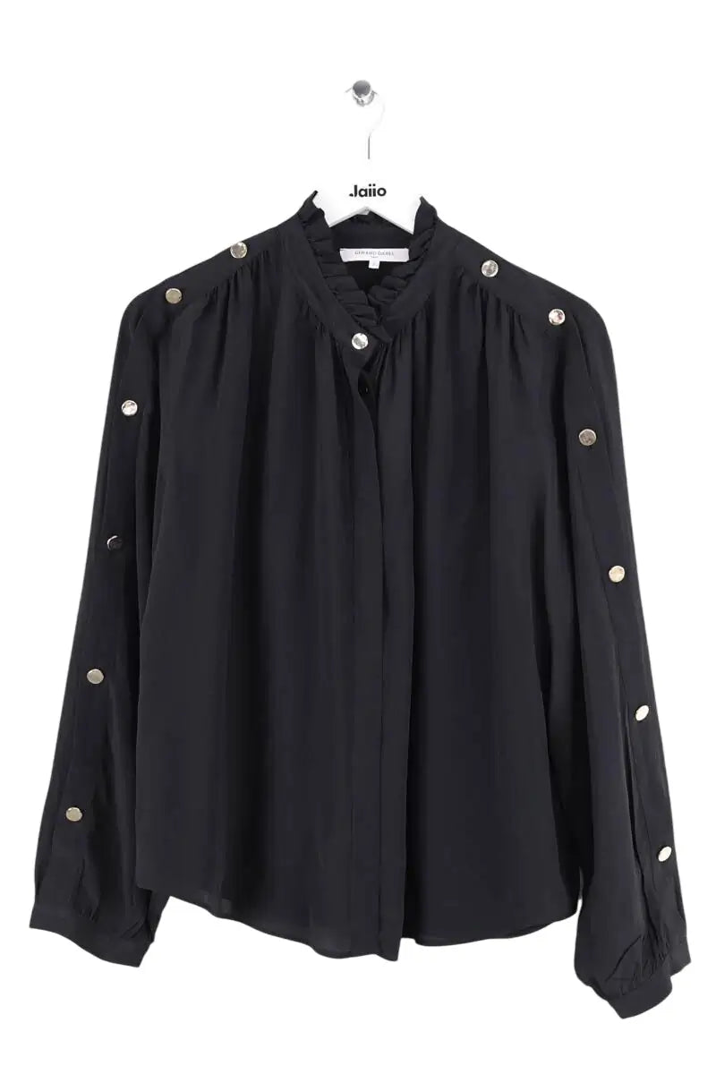 Blouse Gerard Darel Noir en Viscose, taille L - Seconde Main