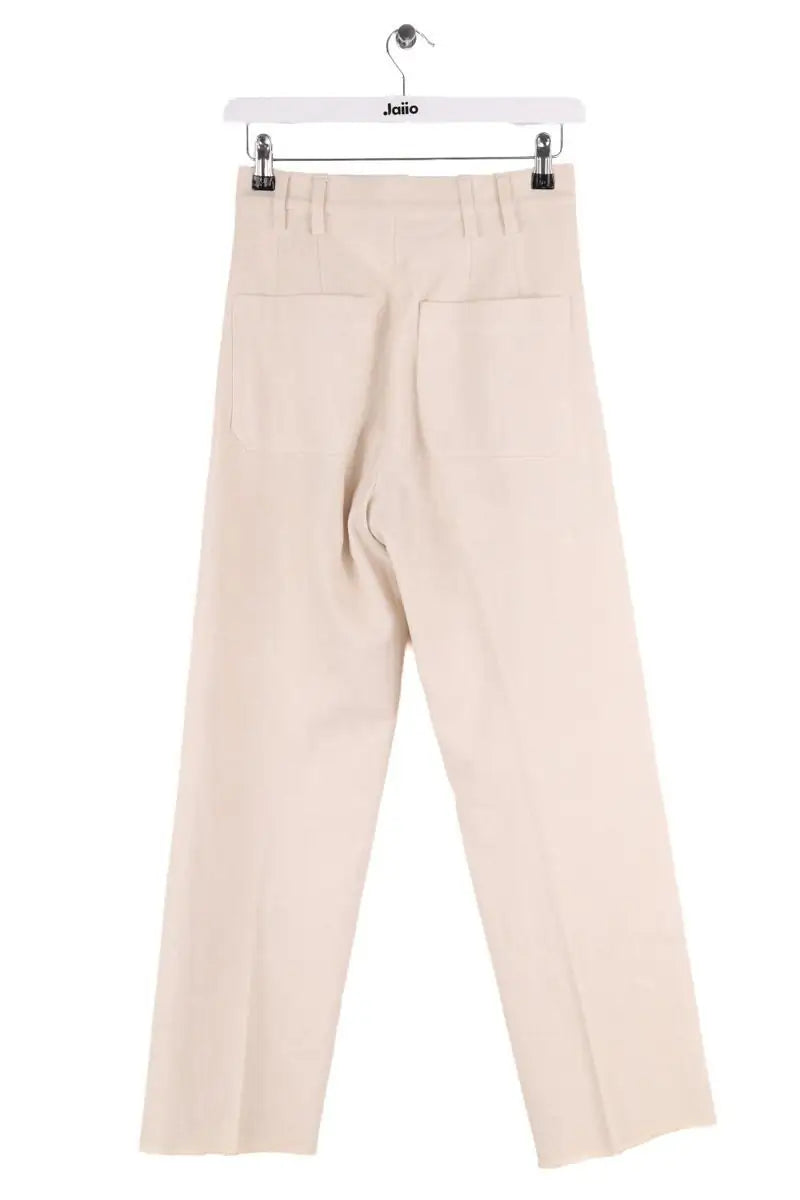 Pantalon droit Momoni Ecru en Coton