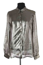 Chemise Sézane Argent en Soie, taille S - Seconde Main