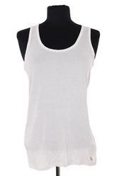 Top sans manche Michael Kors Blanc en Viscose, taille S - Seconde Main