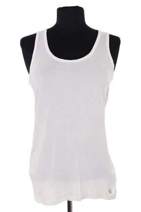 Top sans manche Michael Kors Blanc en Viscose, taille S - Seconde Main