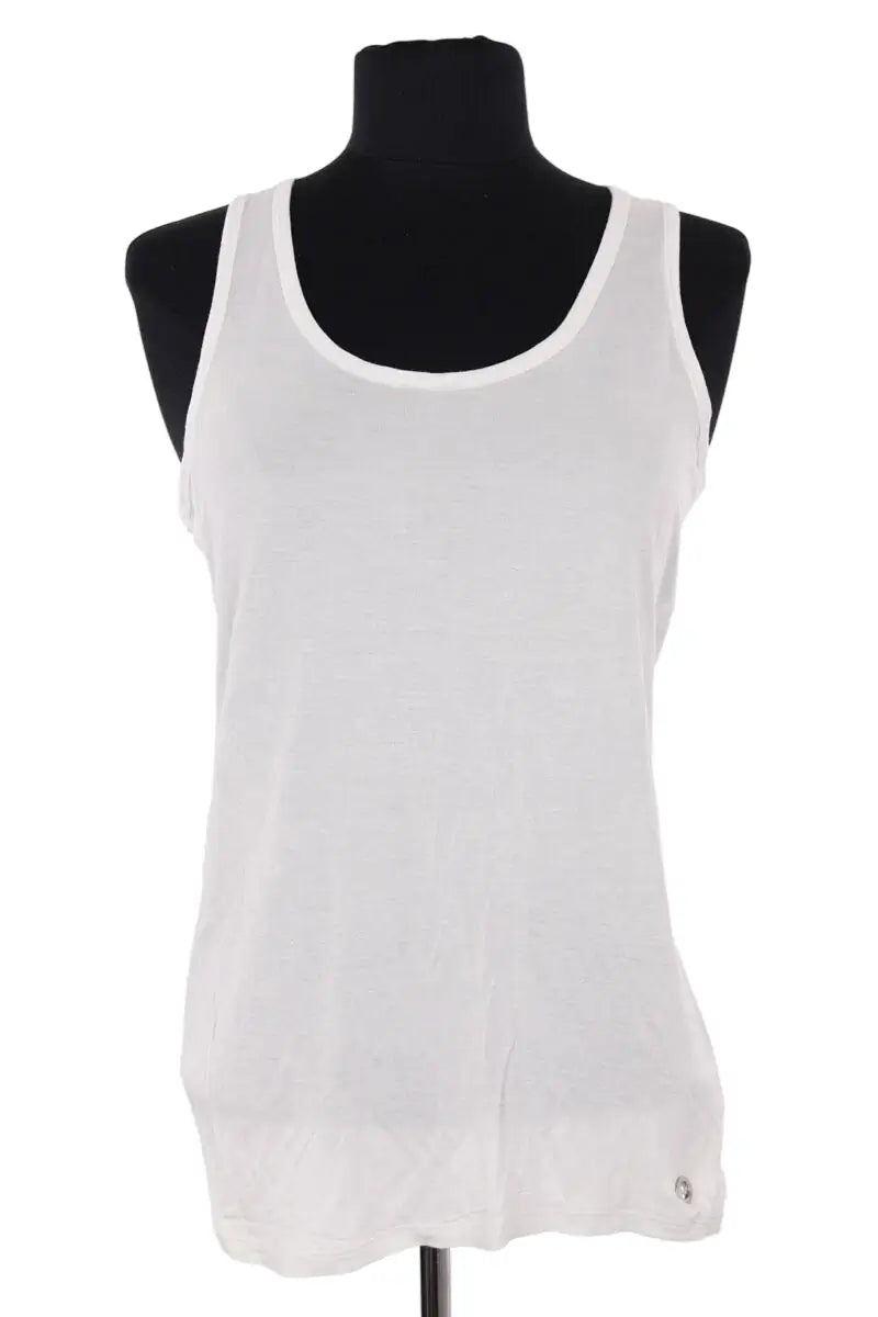 Top sans manche Michael Kors Blanc en Viscose, taille S - Seconde Main