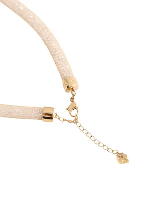 Collier Swarovski Doré en Acier
