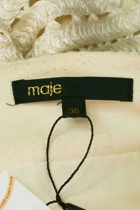 Jupe Maje Beige en Synthétique