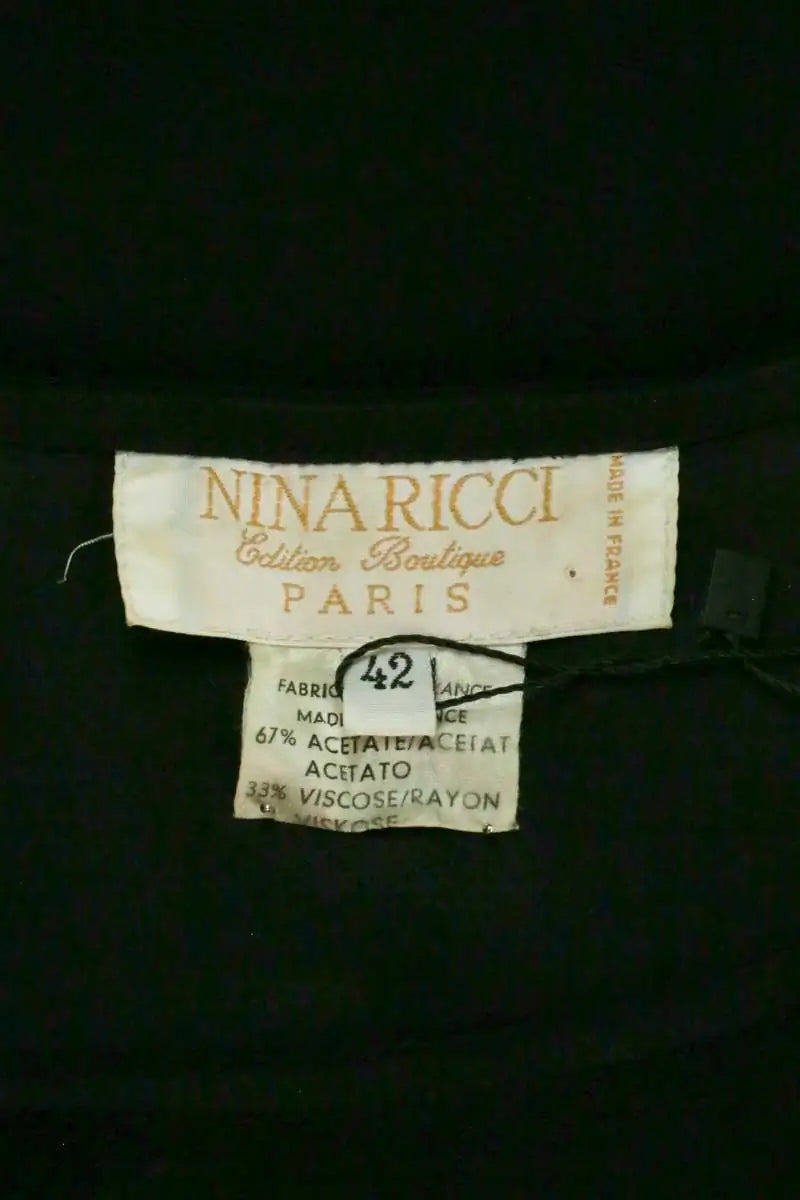 Blouse Nina Ricci Noir en Synthétique
