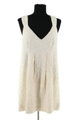 Robe Sézane Blanc en Coton, taille L - Seconde Main