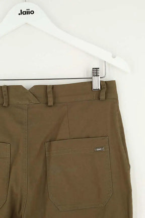 Pantalon droit Liu Jo Kaki en Coton