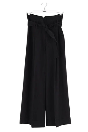 Pantalon large Tara Jarmon Noir en Synthétique, taille S - Seconde Main