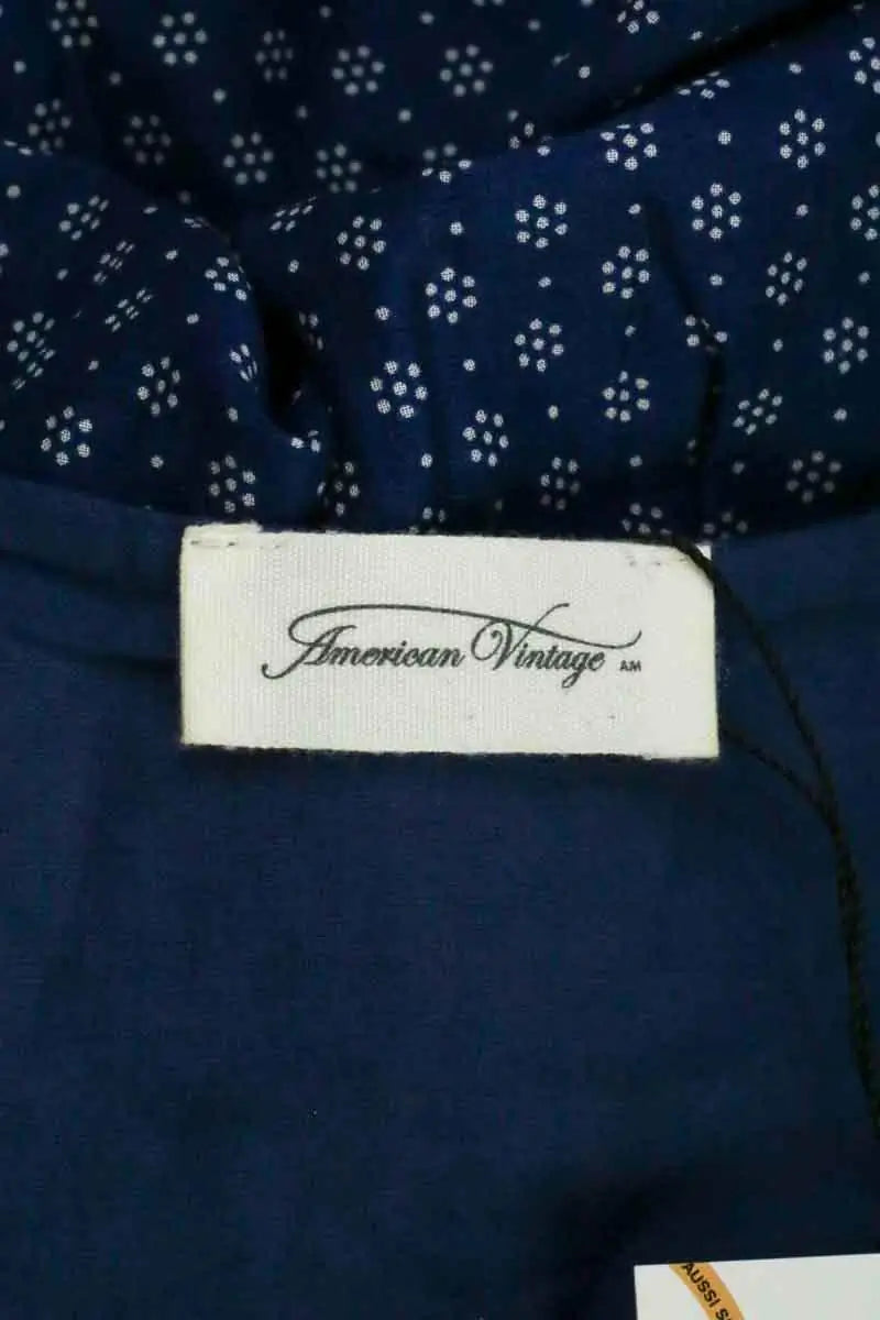 Robe American Vintage Bleu en Coton