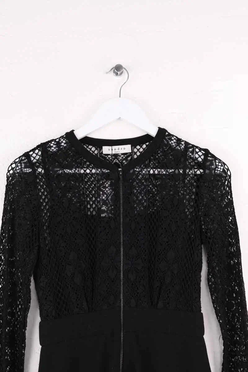 Robe Sandro Noir en Synthétique