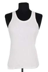 Top sans manche Sandro Blanc en Coton, taille S - Seconde Main