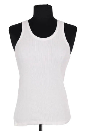 Top sans manche Sandro Blanc en Coton, taille S - Seconde Main
